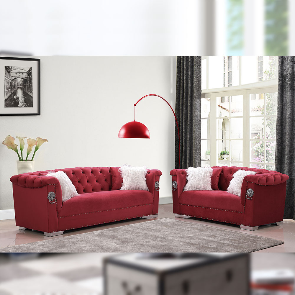reeko-furniture-wholesale-model-LCL005-Lion-sofa-set-red-1